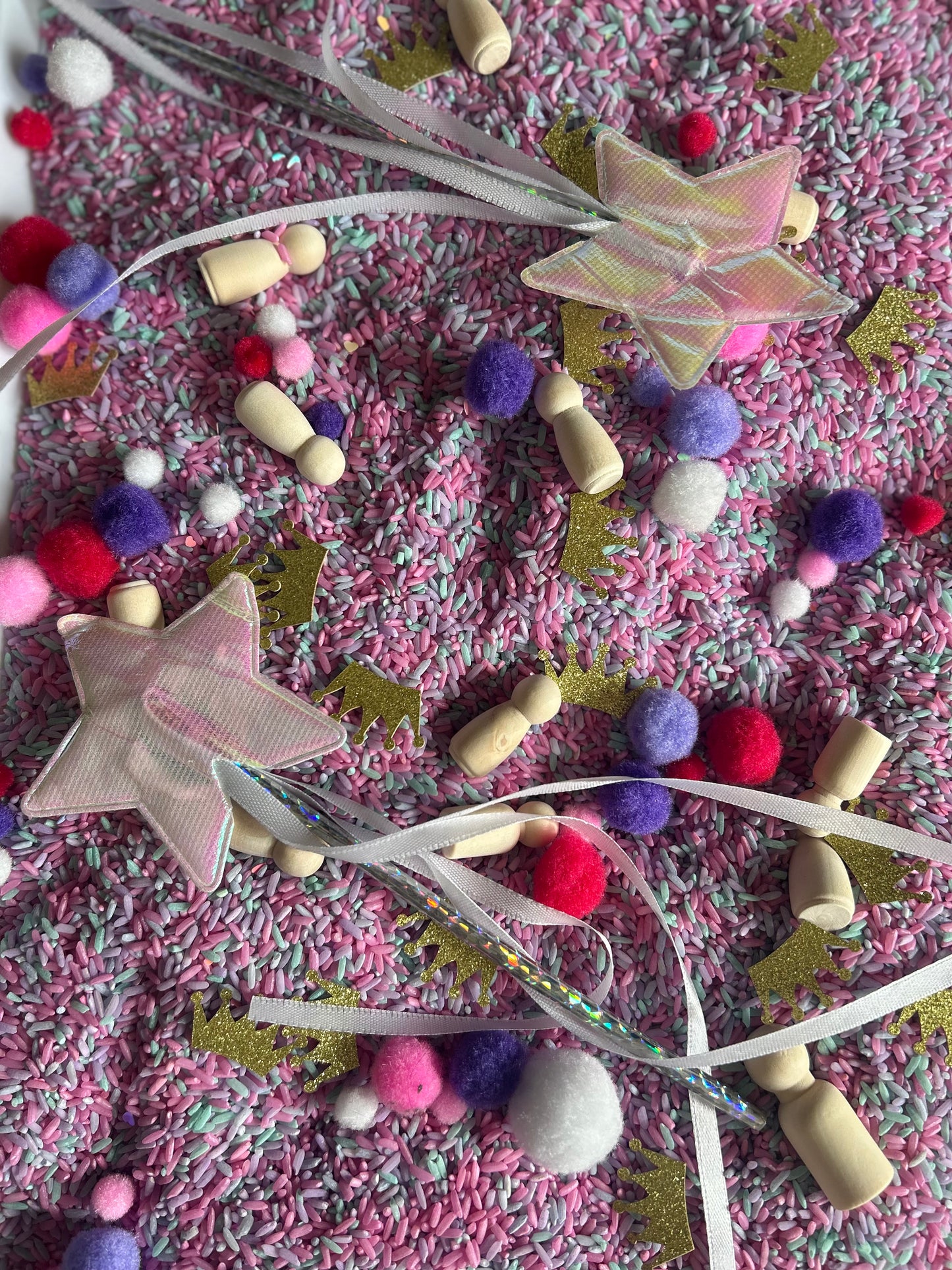 👑Princess themed Sensory Rice👑
