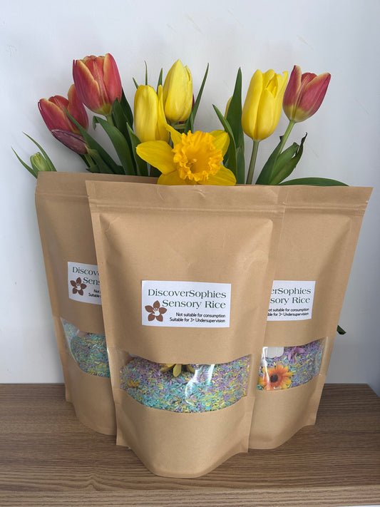 🌷DiscoverSophies Spring Themed Sensory Play Rice 🌷